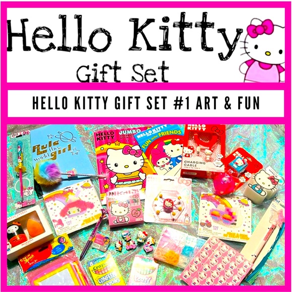 NEW: KID PACK - Over 200 ITEMS Hello Kitty THEMED GIFT SET - Picture 4 of 15